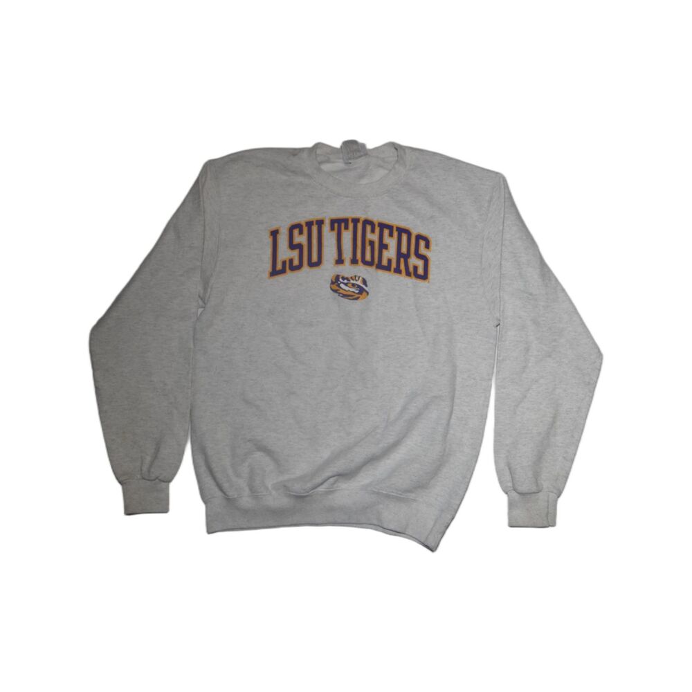 LSU Tigers Champion Gray Crewneck Sweatshirt - M